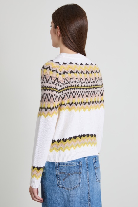 Maglia in misto lana jacquard