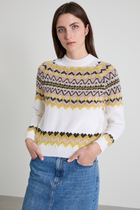Jacquard wool blend sweater Intrend