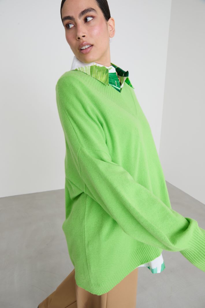 Flared cashmere sweater Intrend - 4