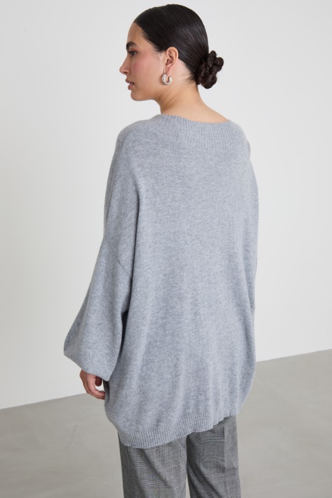 Maglia svasata in cashmere