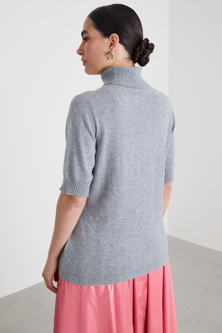 Slim-fit cashmere polo neck sweater Intrend - 2