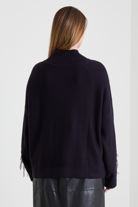 Maglia in lana con intarsio