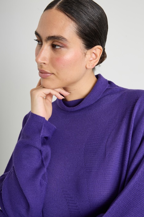 Suéter de cuello alto de lana