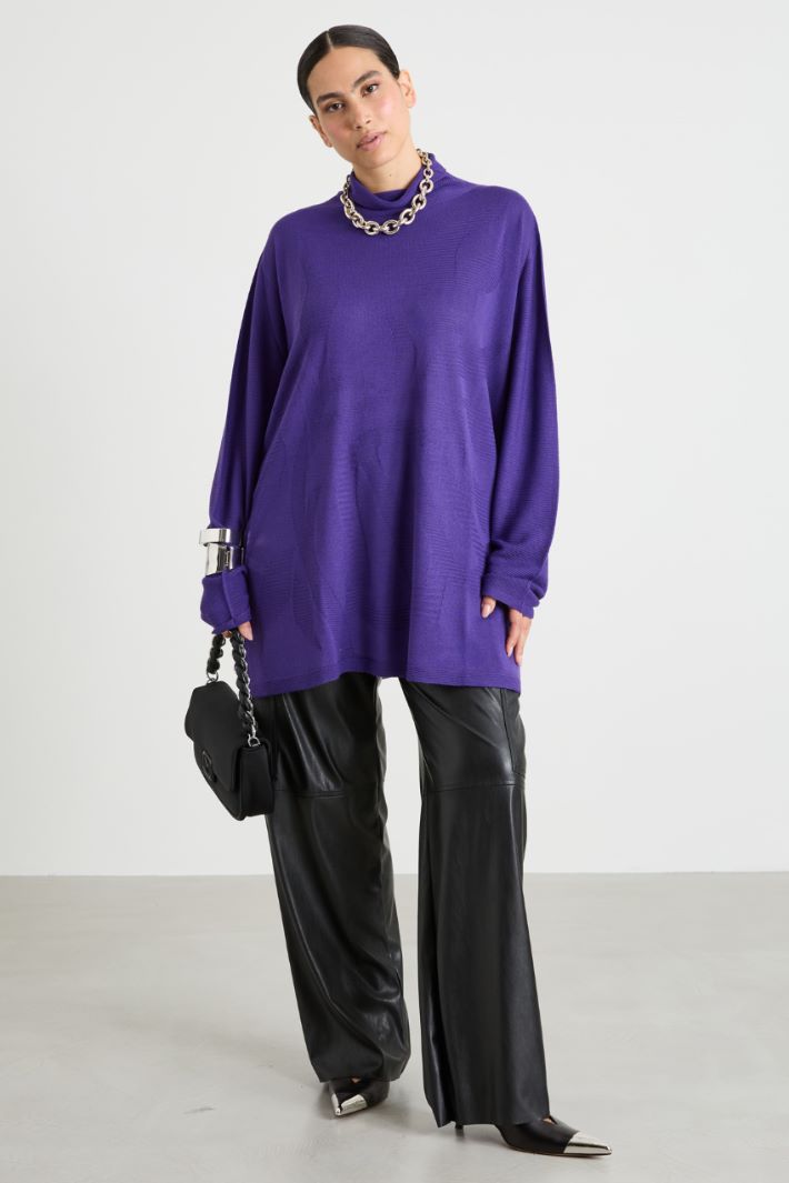 High neck wool sweater Intrend - 3