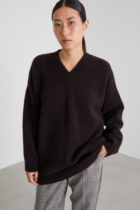 Wool and alpaca-blend yarn sweater Intrend