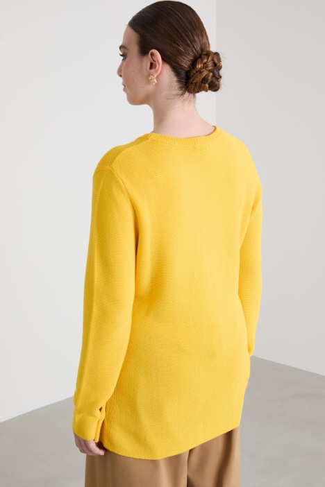 Maglia in cotone crépe