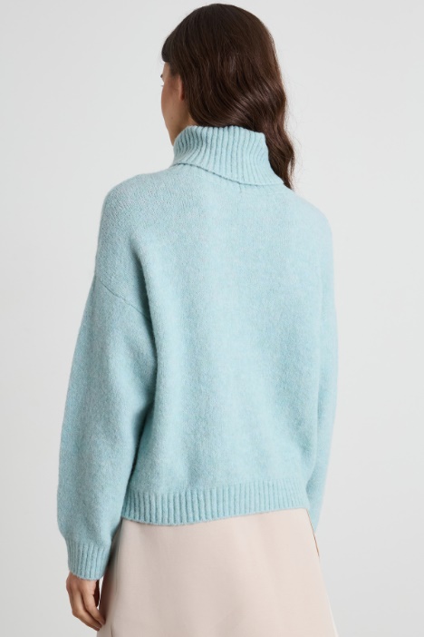 Maglia a collo alto in misto lana