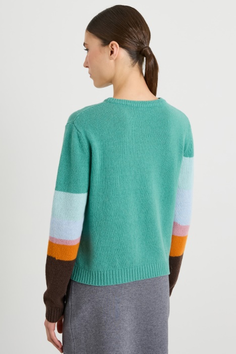 Maglia in lana con intarsio