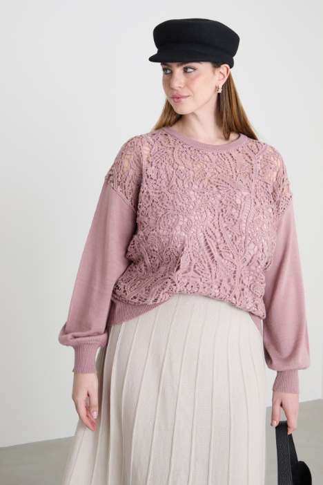 Maglia con inserto in pizzo Intrend