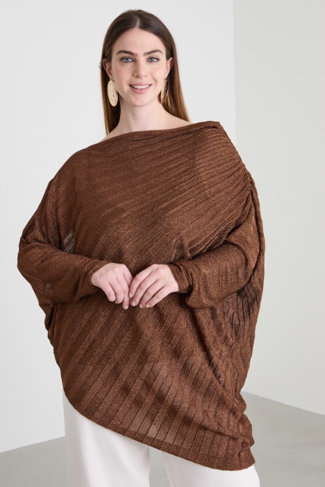 Pleated lamé sweater Intrend
