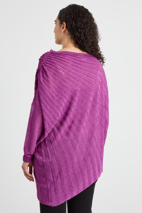 Maglia lamé plissettata