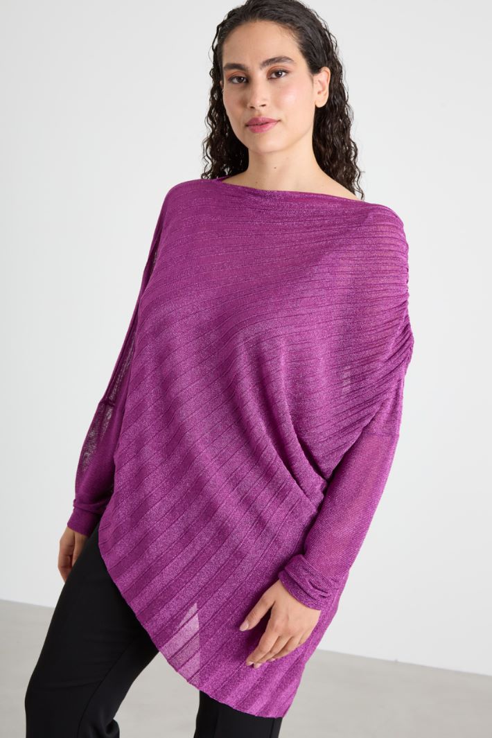 Pleated lamé sweater Intrend