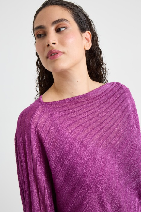 Maglia lamé plissettata