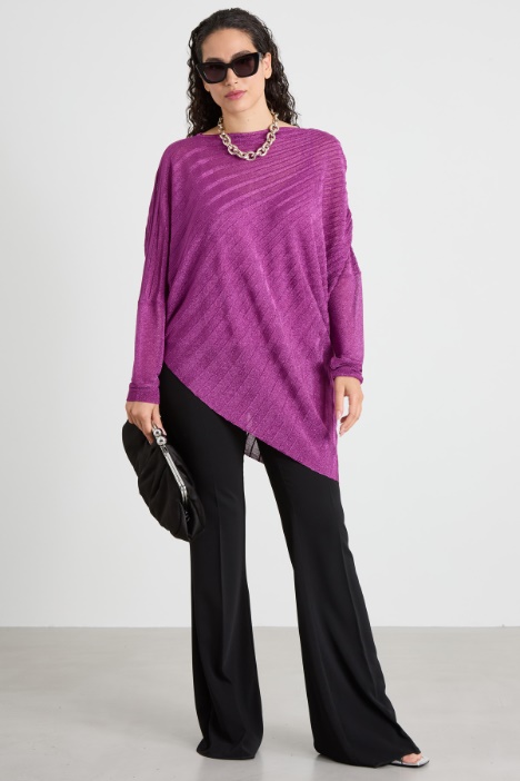 Pleated lamé sweater Intrend