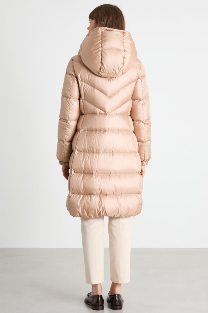 Long quilted down jacket Intrend - 4