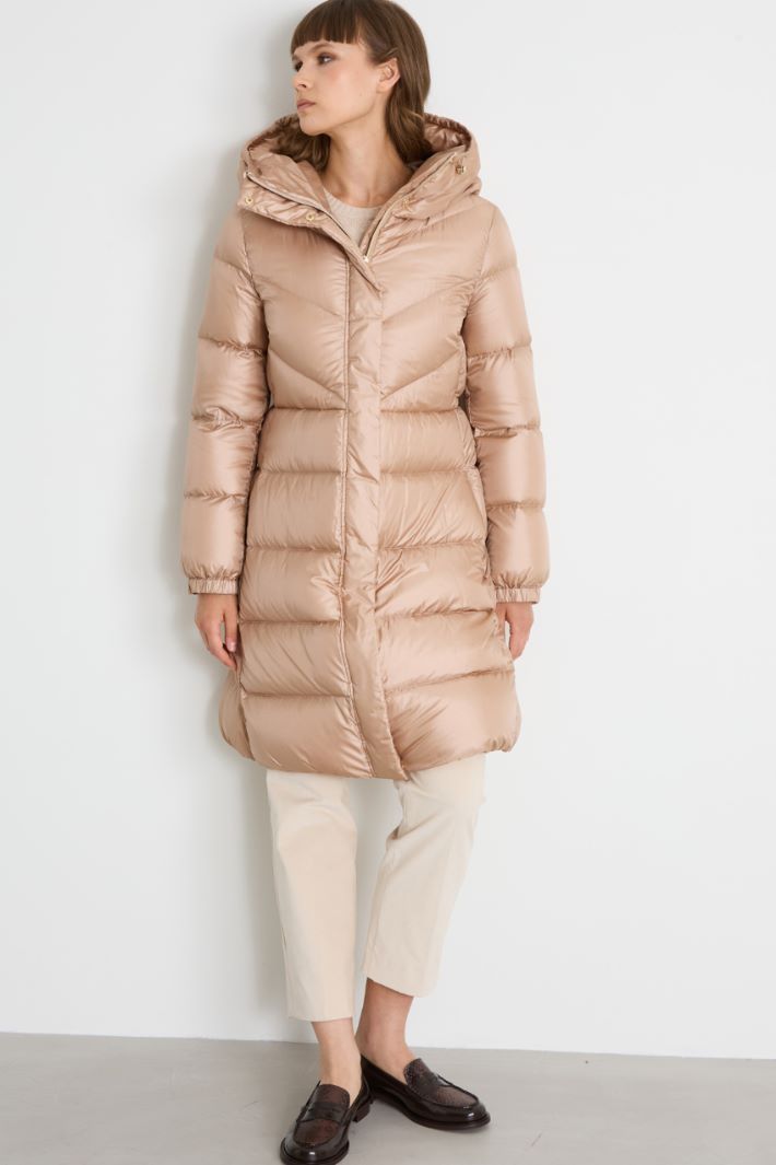 Long quilted down jacket Intrend - 2