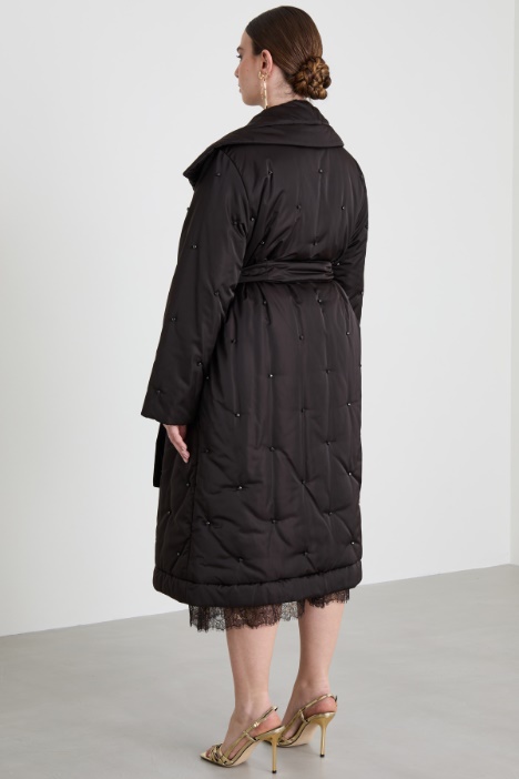 Long padded coat with rhinestones Intrend - 2