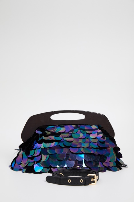 Clucth in raso con paillettes