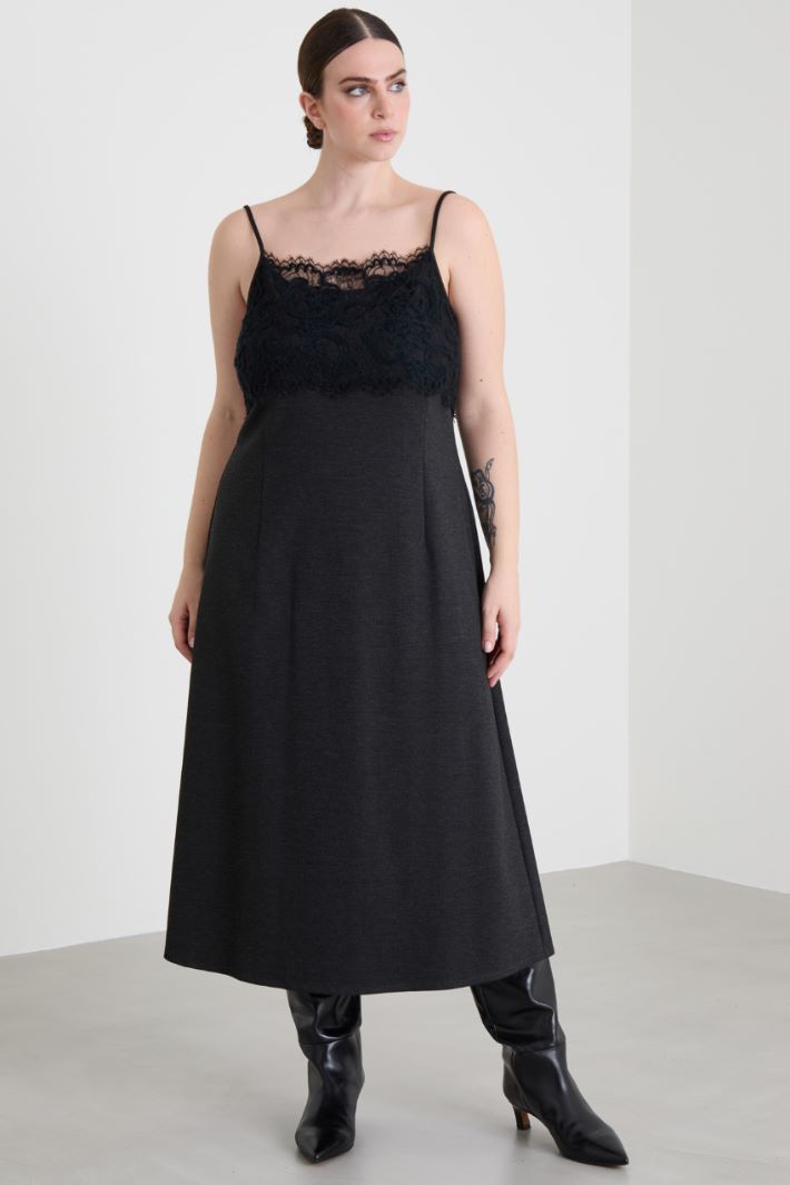 Jersey and lace slip Intrend - 2