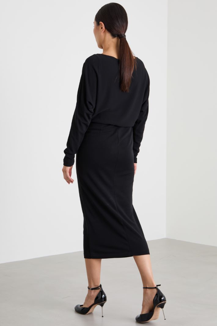 Midi crepe fabric dress Intrend - 3