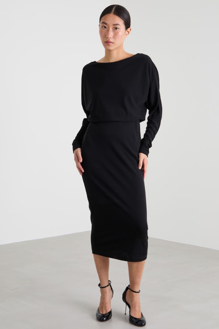 Midi crepe fabric dress Intrend - 2