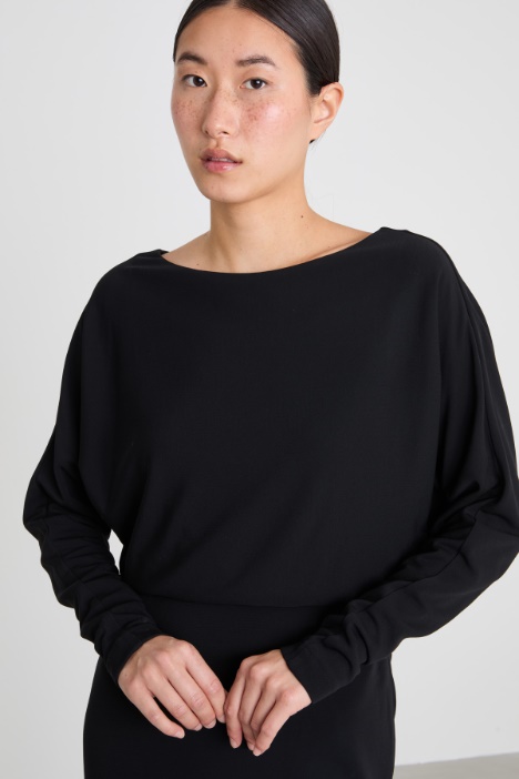 Abito midi in crêpe