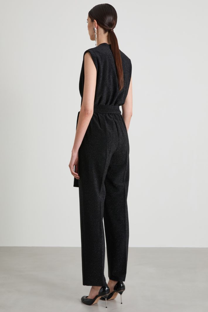 Semi-fitted lurex jumpsuit Intrend - 3