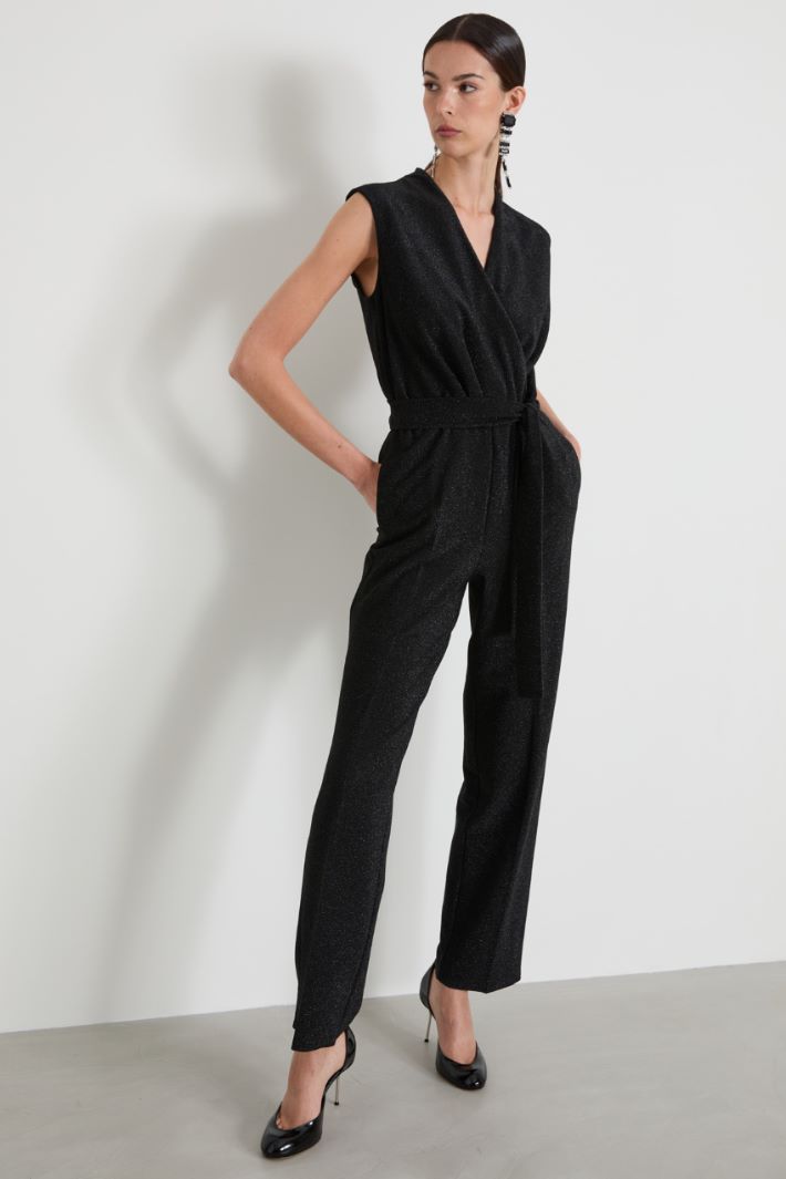 Semi-fitted lurex jumpsuit Intrend - 2