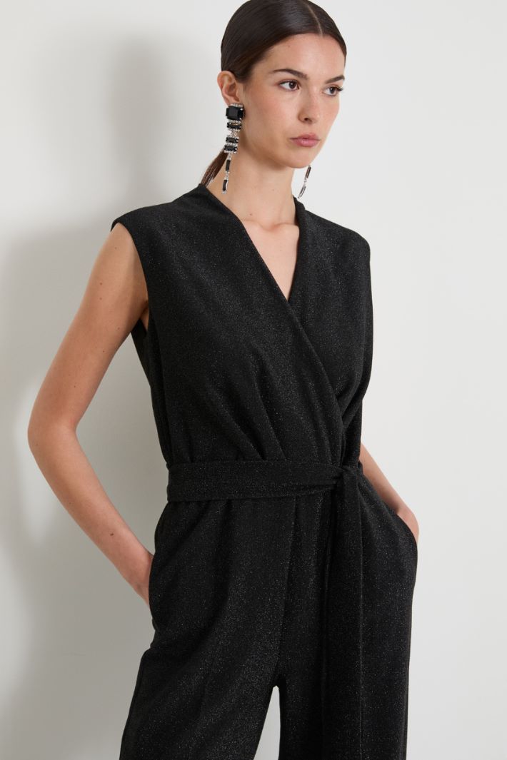 Semi-fitted lurex jumpsuit Intrend - 4