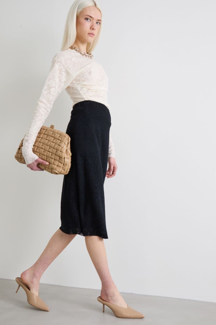 Jersey lace skirt Intrend
