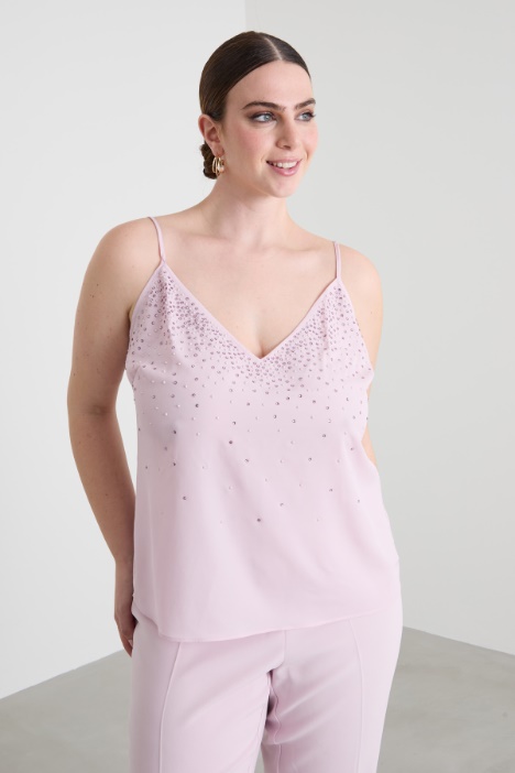 Top in crépe de chine