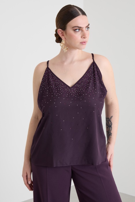 Top de crepe de China