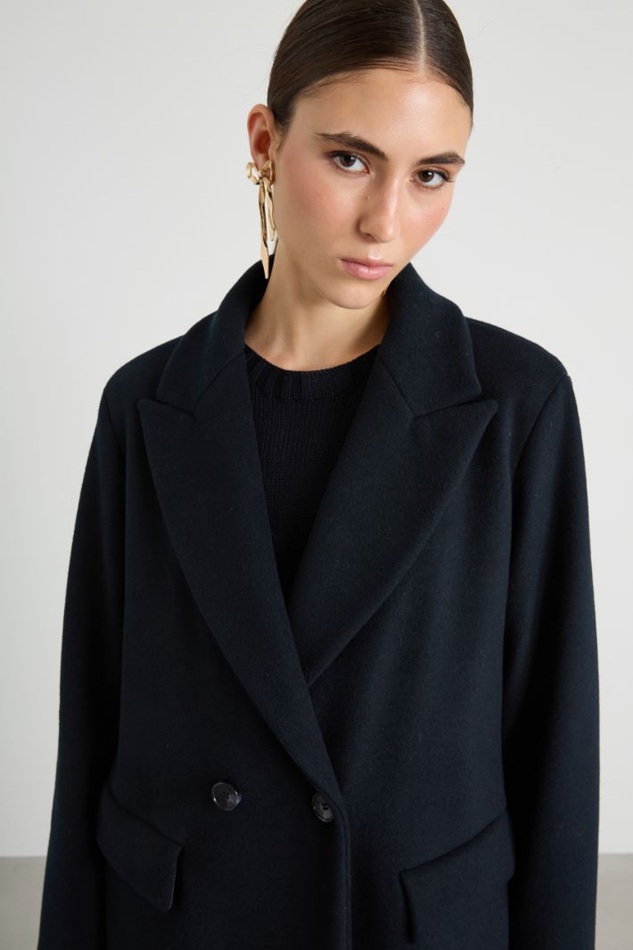 Long double-breasted coat Intrend - 4