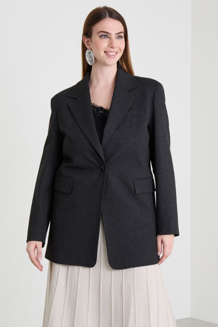 Blazer in jersey di viscosa Intrend - 4