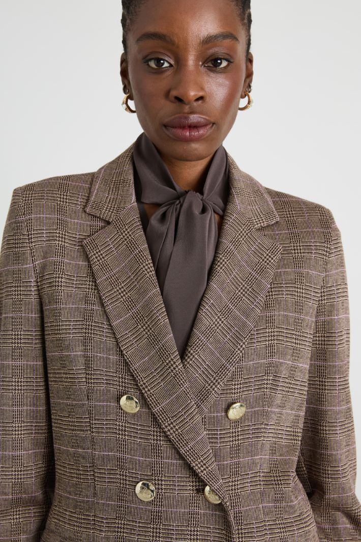 Blazer in jersey jacquard