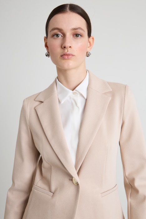 Blazer in jersey jacquard