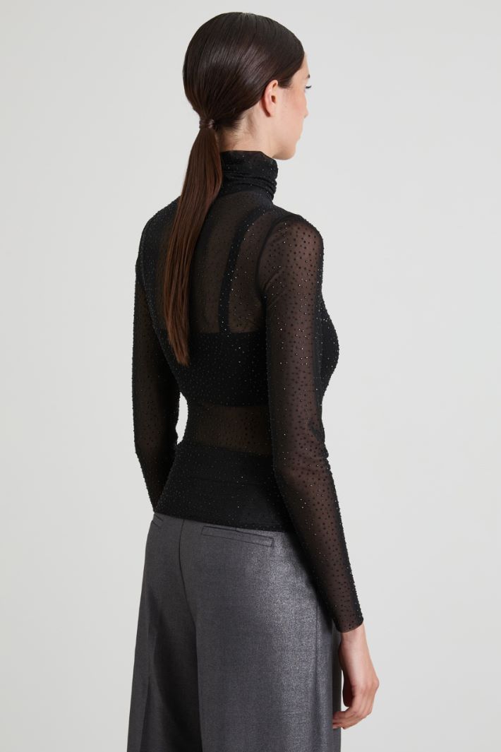 Tulle polo-neck sweater Intrend - 2