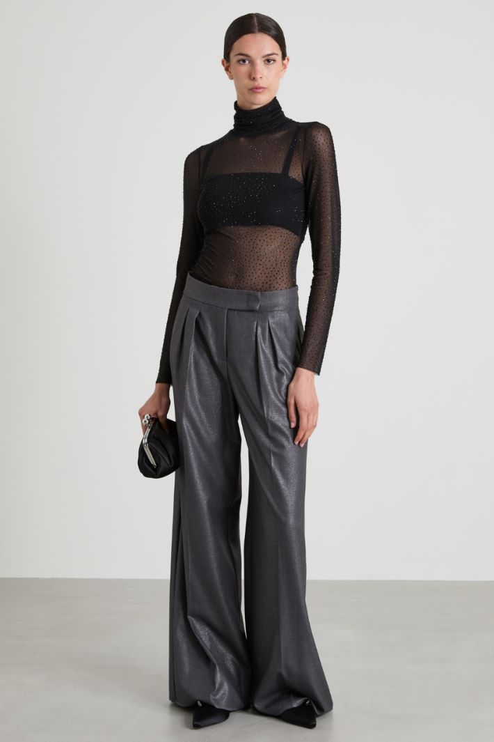 Tulle polo-neck sweater Intrend - 3