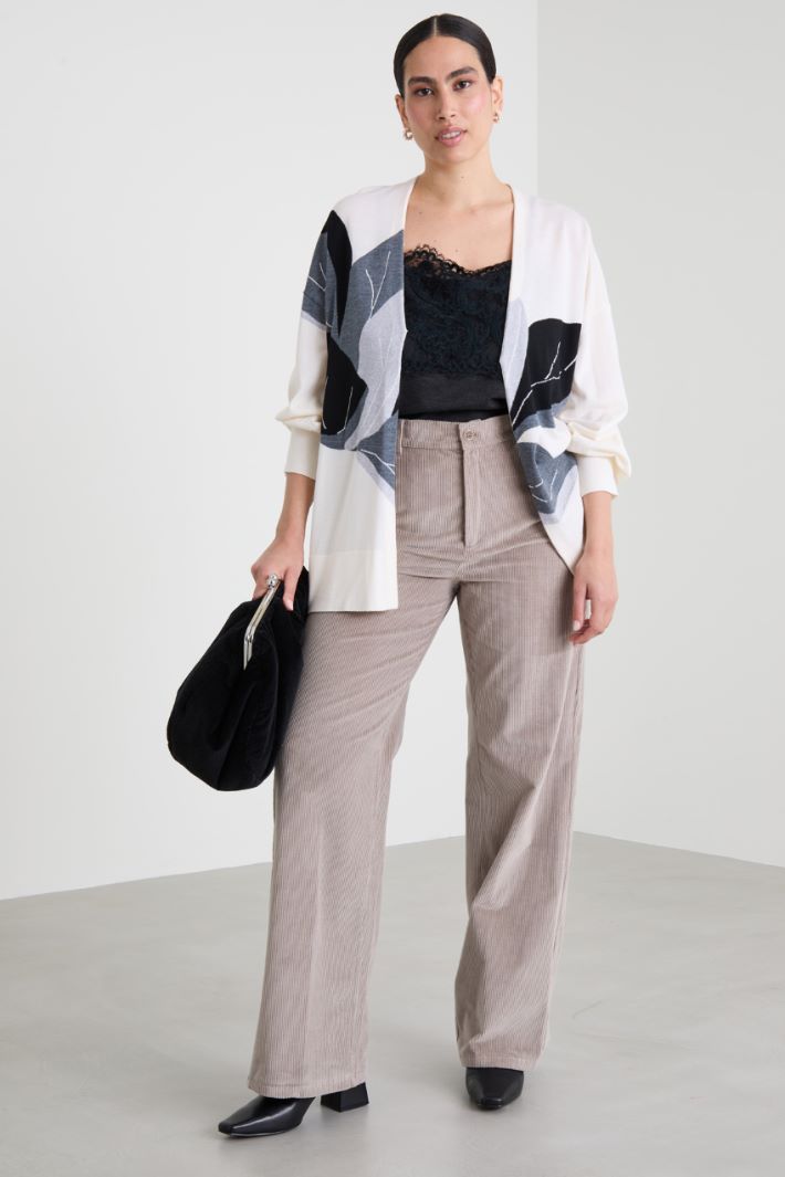 Jersey top with lace Intrend - 3