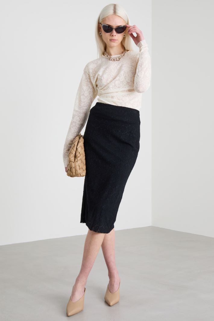Lace jersey T-Shirt Intrend - 3