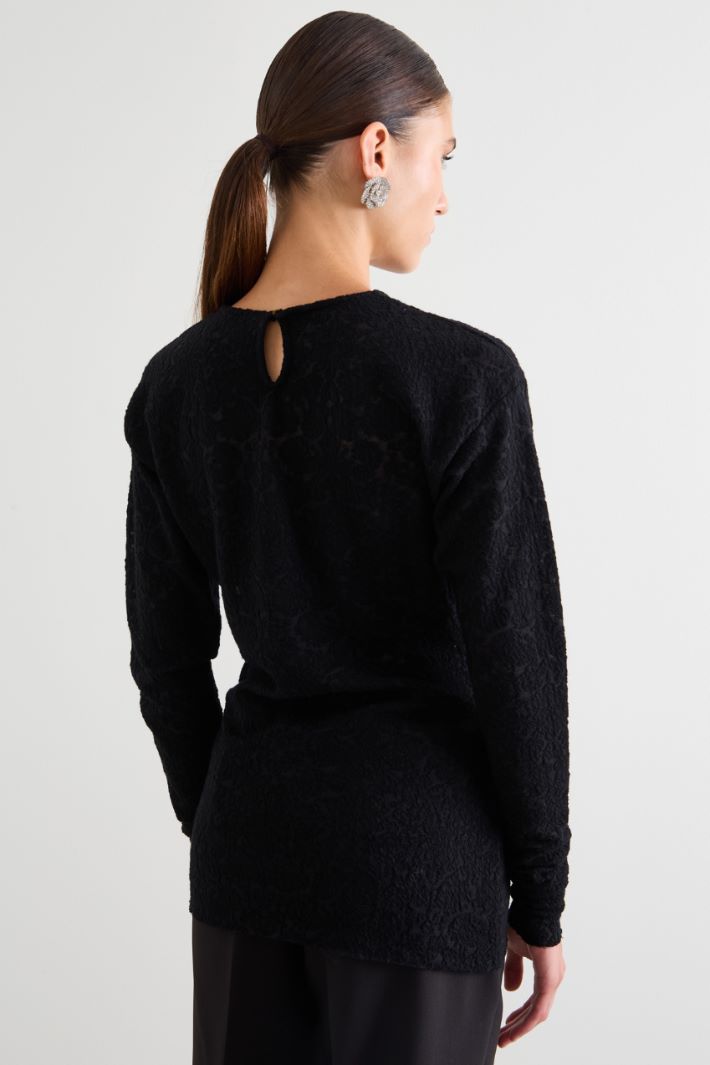 Lace jersey T-Shirt Intrend - 2