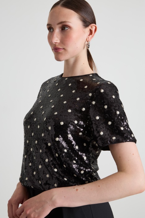 T-shirt in paillettes