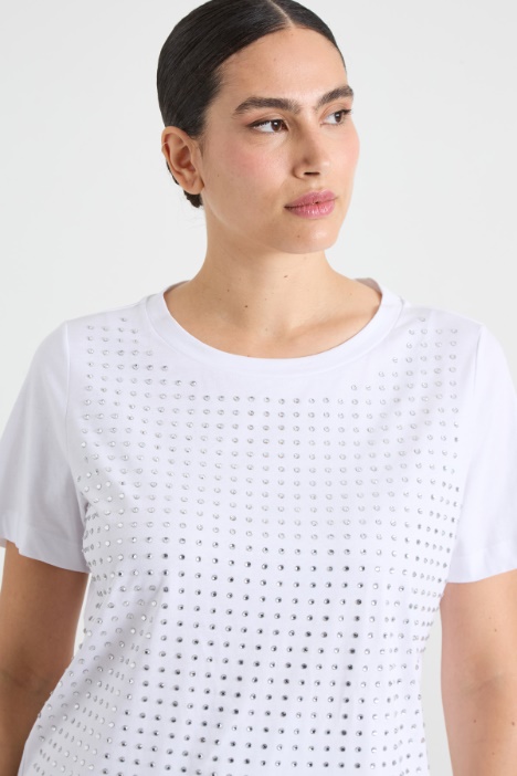 T-shirt con strass