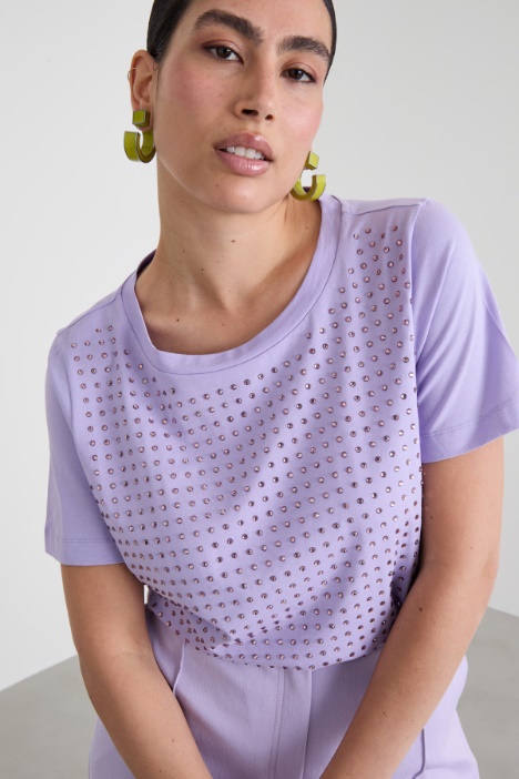 T-shirt con strass