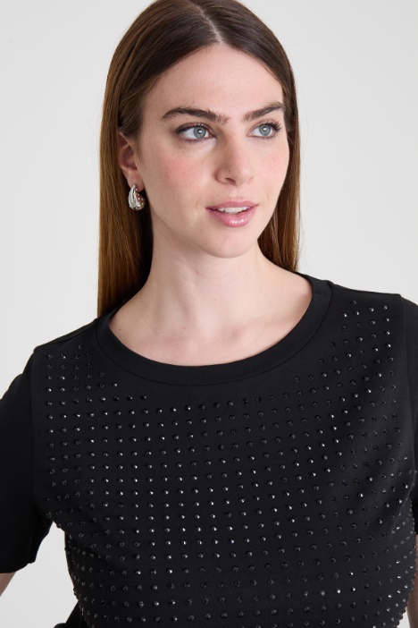 T-shirt con strass