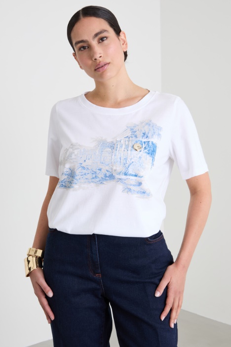 T-shirt con stampa Intrend