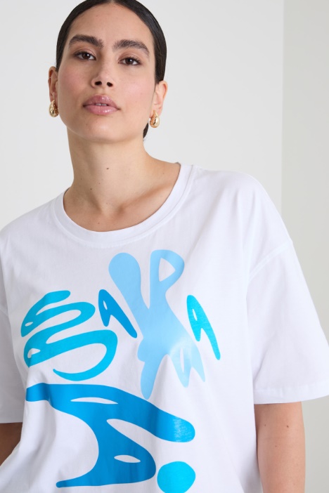 T-shirt in cotone con stampa