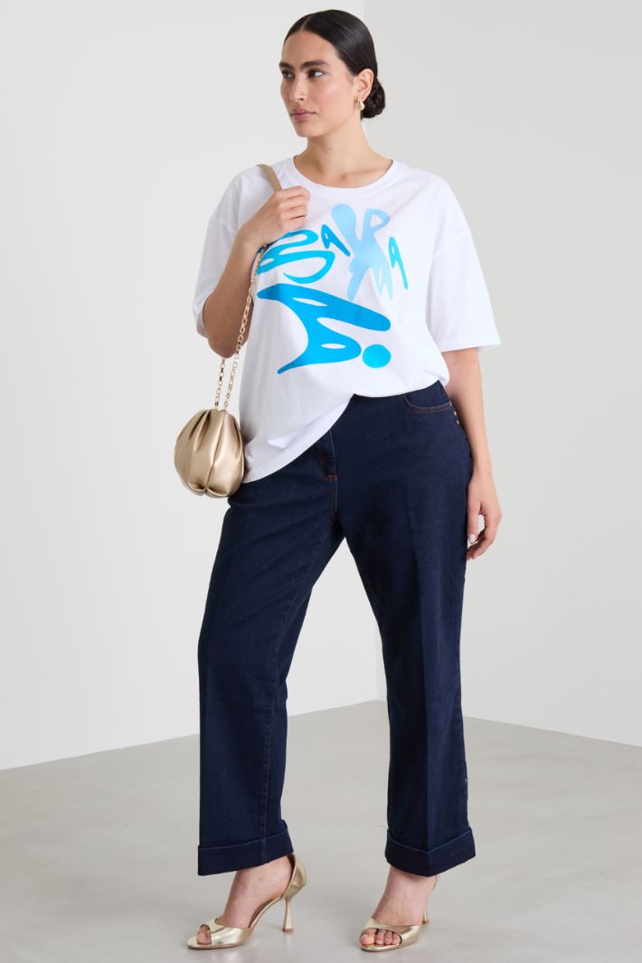 T-shirt in cotone con stampa Intrend - 3