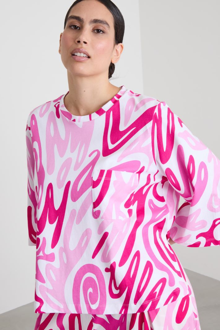 Camiseta estampado con bolsillo Intrend