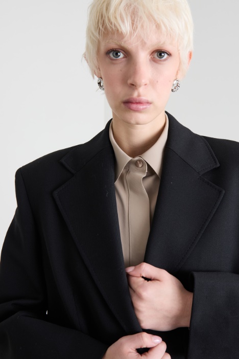 Cappotto over con spalline